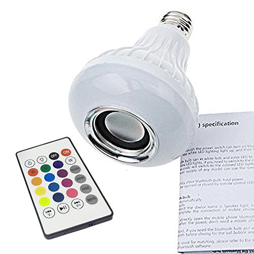 Colour Changing LED Bulb with Bluetooth speaker